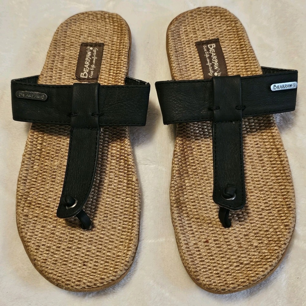 Bearpaw Women's Slip-On Sandles 01241-04 Size 6 - 6.5 Gently Used
